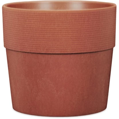 Scheurich Pflanzgefäß Groove+ Ø 28,5 Cm Mahogany Mit Bewässerungseinsatz 1 Scheurich Pflanzgefäß Groove+ Ø 28,5 Cm Mahogany Mit Bewässerungseinsatz