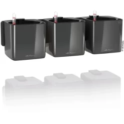 Lechuza Pflanzgefäße Green Wall Home Kit Glossy Set Anthrazit Highgloss