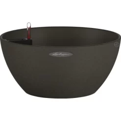 Lechuza Pflanzgefäß Cubeto Stone 30 Graphitschwarz Ø 30 Cm