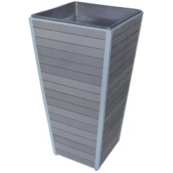 WPC-Pflanzsäule Monaco 27 Cm X 27 Cm X 44 Cm Anthrazit