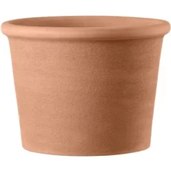 Deroma Pflanztopf Bordato Primitivo White Ø 43 Cm Terrakotta-Tonweiß