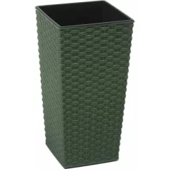 Siena Garden Pflanzgefäß Eco Paris Grün 25x25x46,5 Cm