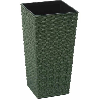 Siena Garden Pflanzgefäß Eco Paris Grün 25x25x46,5 Cm 1 Siena Garden Pflanzgefäß Eco Paris Grün 25x25x46,5 Cm