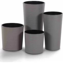 Siena Garden Pflanzgefäß Eco Lens Grau Ø 25x25,5 Cm -Schwingen Sie Ihre Topfpflanzen. 8629339 1346 3