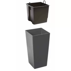 Siena Garden Pflanzgefäß Modern Lyon Anthrazit 35x35x68,0 Cm -Schwingen Sie Ihre Topfpflanzen. 8630329 1346 3