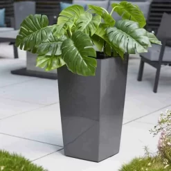 Siena Garden Pflanzgefäß Modern Lyon Anthrazit 35x35x68,0 Cm -Schwingen Sie Ihre Topfpflanzen. 8630329 1346 5