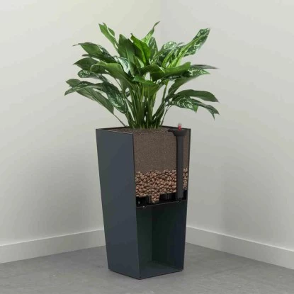 Siena Garden Pflanzgefäß Modern Nizza Graphit 40x40x75,3 Cm 3 Siena Garden Pflanzgefäß Modern Nizza Graphit 40x40x75,3 Cm – Bild 3