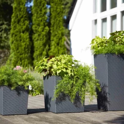 Siena Garden Pflanzgefäß Modern Nizza Graphit 40x40x75,3 Cm 6 Siena Garden Pflanzgefäß Modern Nizza Graphit 40x40x75,3 Cm – Bild 6