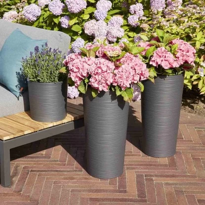 Siena Garden Pflanzgefäß Modern Locon Graphit Ø 25x46,5 Cm 6 Siena Garden Pflanzgefäß Modern Locon Graphit Ø 25x46,5 Cm – Bild 6