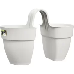 Elho Geländertopf Vibia Campana Flower Twin 21 Cm X 38 Cm X 26,5 Cm Seidenweiß