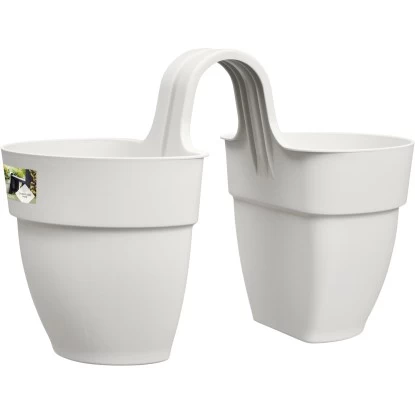 Elho Geländertopf Vibia Campana Flower Twin 21 Cm X 38 Cm X 26,5 Cm Seidenweiß 1 Elho Geländertopf Vibia Campana Flower Twin 21 Cm X 38 Cm X 26,5 Cm Seidenweiß