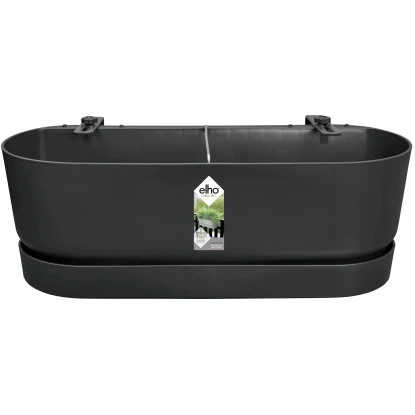 Elho Übertopf Greenville Easy Balcony 19,4 Cm X 52 Cm Living Schwarz -Schwingen Sie Ihre Topfpflanzen. 8711904496395 4667 01