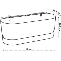 Elho Übertopf Greenville Easy Balcony 19,4 Cm X 52 Cm Living Schwarz -Schwingen Sie Ihre Topfpflanzen. 8711904496395 4667 04
