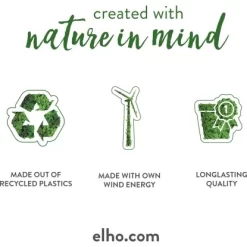 Elho Übertopf Greenville Easy Balcony 19,4 Cm X 52 Cm Living Schwarz -Schwingen Sie Ihre Topfpflanzen. 8711904496395 4667 05