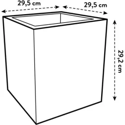 Elho Pflanztopf Vivo Next 30 Cm X 30 Cm X 30 Cm Living Black Mit Rollen -Schwingen Sie Ihre Topfpflanzen. 8711904499266 4667 05