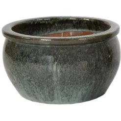 M Collections Pflanztopf Glazed Bavaria 36 Cm X 36 Cm Moss Grün