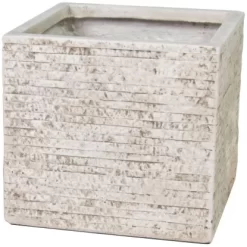 M Collections Pflanzkasten Utah Cubi 20 Cm X 20 Cm Beige