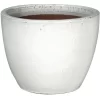 M Collections Pflanztopf Egg Pot Glazed 42 Cm X 42 Cm Weiß