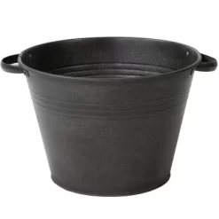 M Collections Pflanztopf Zink Vintage 35 Cm X 35 Cm Schwarz