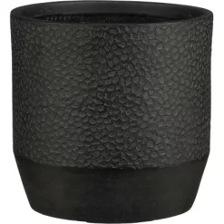 Mica Decorations Blumentopf Quito Outdoor 44 Cm X 44 Cm X 44 Cm Magnesium Schwar