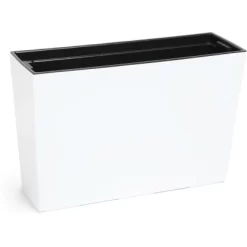 Orbis Pflanzgefäß Werbena Hochglanz 36 Cm X 56 Cm X 19 Cm Weiß