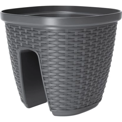 Emsa Poétic Geländertopf Casa Mesh Ø 30 Cm Granit -Schwingen Sie Ihre Topfpflanzen. Gelaendertopf Casa Mesh 1