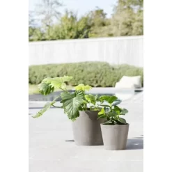 Ecopots Pflanztopf Amsterdam Taupe 20 Cm X 17,5 Cm -Schwingen Sie Ihre Topfpflanzen. am20WaterReservoirTaupe 90